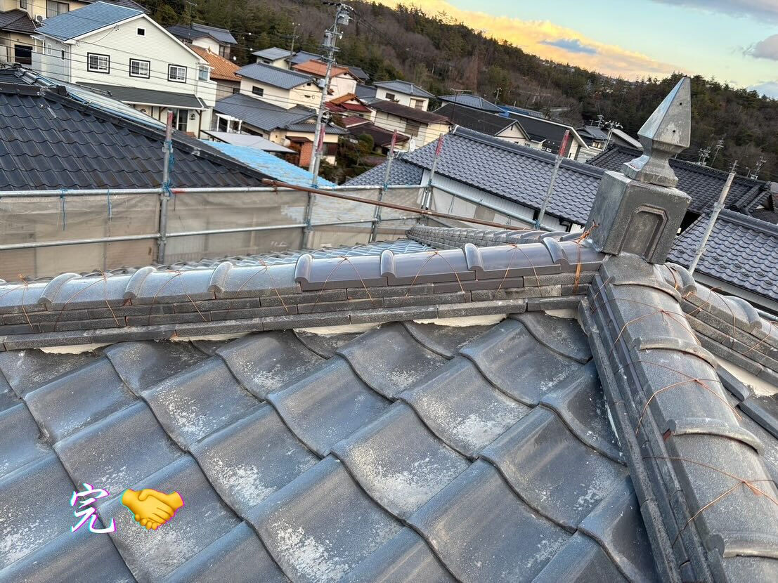 多治見市明和町にて棟の積み替え工事続編の完了です✅